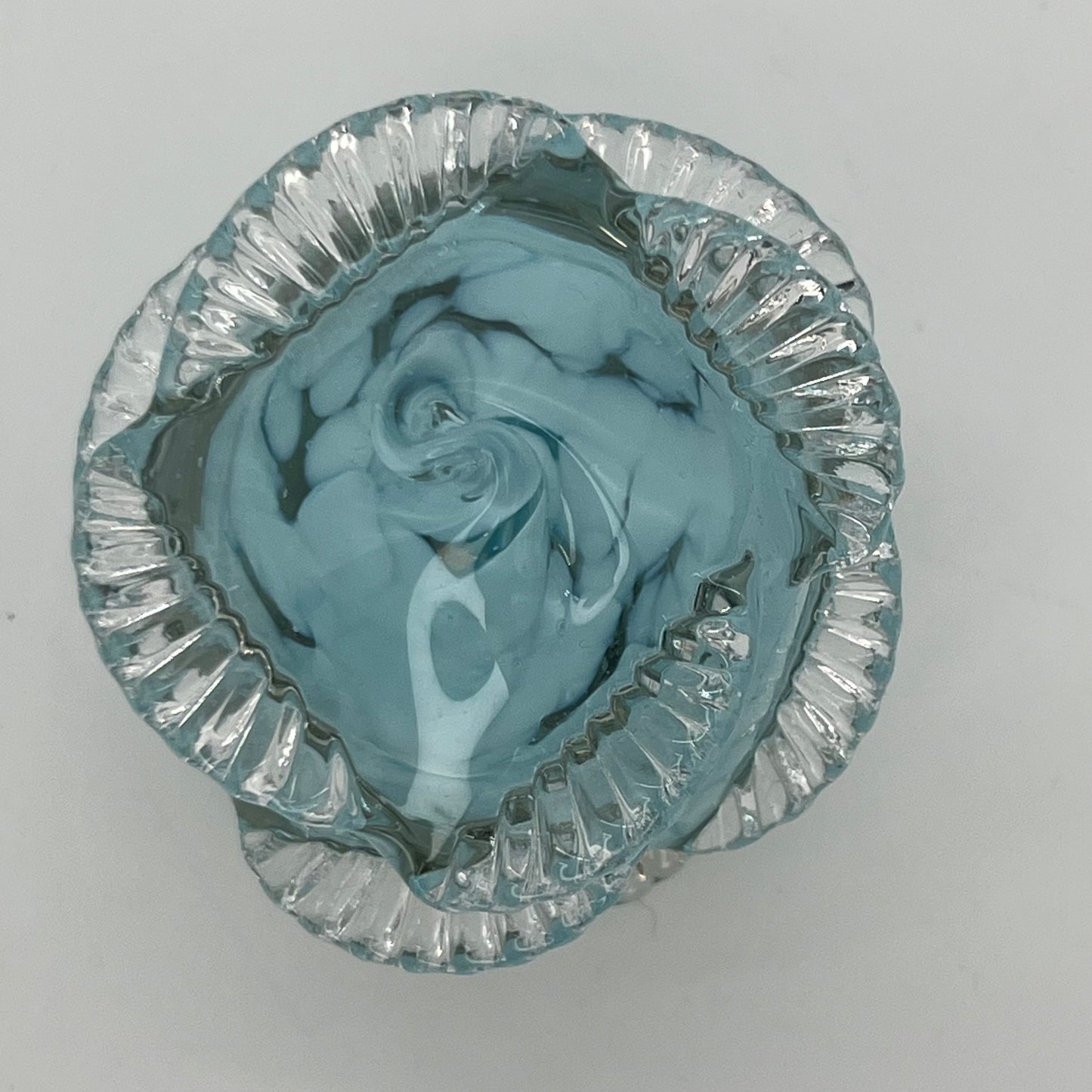 Rose Paperweight- Light Blue