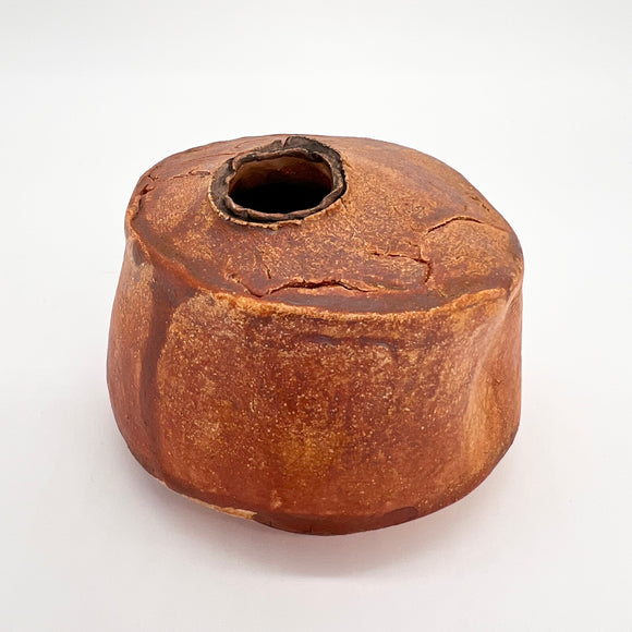 Brown Textured Bud Vase
