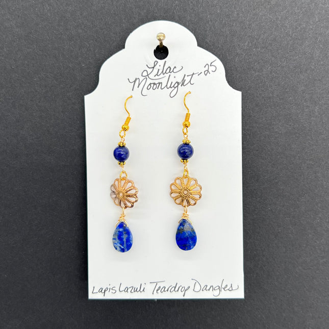Lapis Lazuli Teardrop Dangles