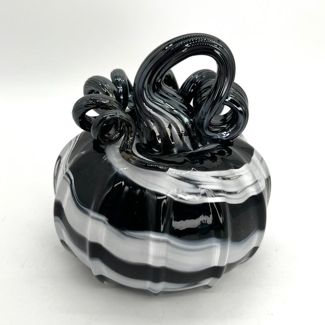 Medium Black & White Swirl Pumpkin