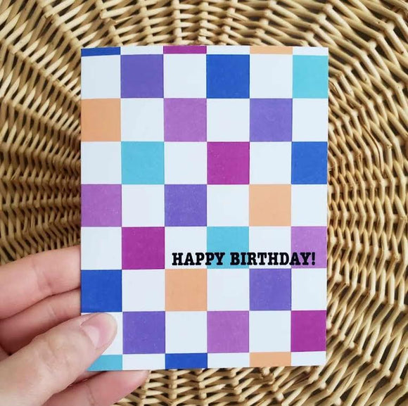 Checkered Birthday Card