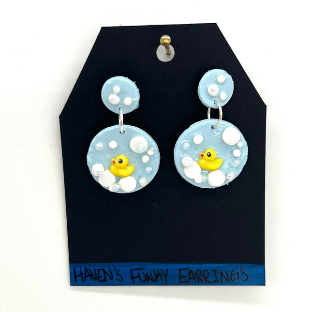 Bubble Bath Duckie Earrings
