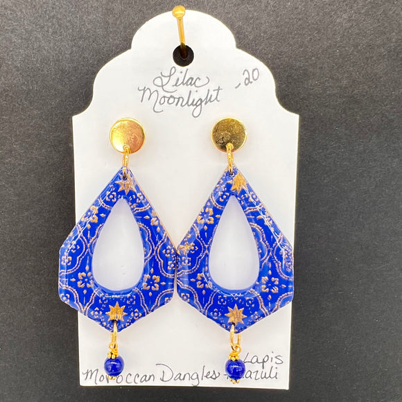 Moroccan Dangles and Lapis Lazuli