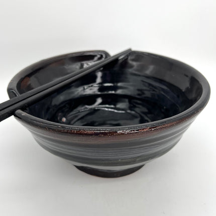 19 -Dark Blue & Brown Ramen Bowl