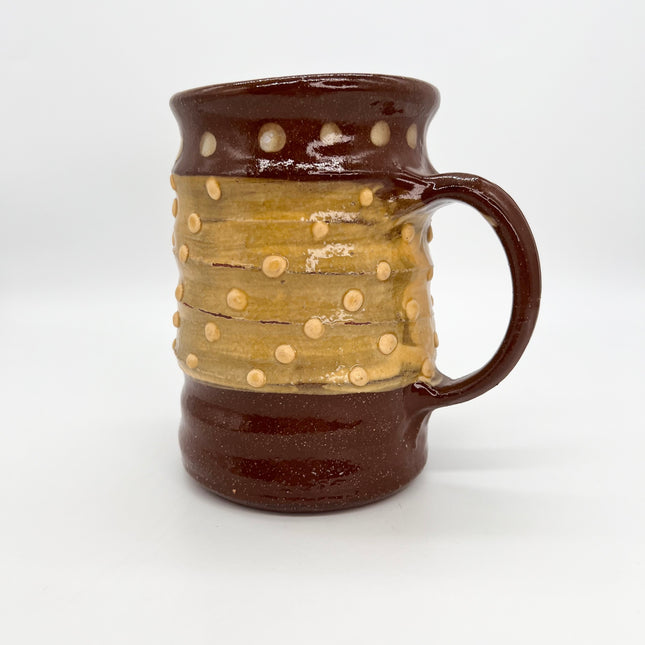 Tall Brown & Yellow Mug # 1