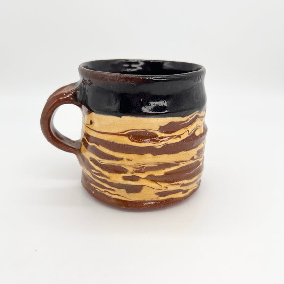 Brown Marbled Mug with Blue # 1