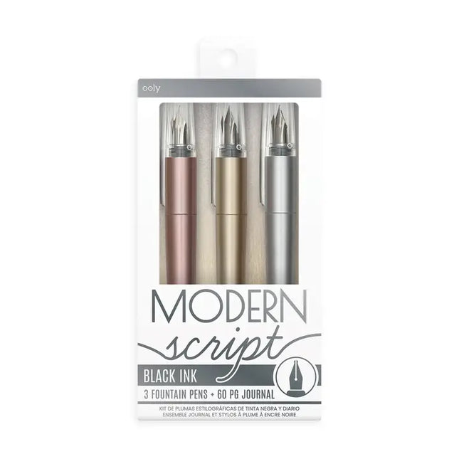 Modern Script Fountain Pens & Journal