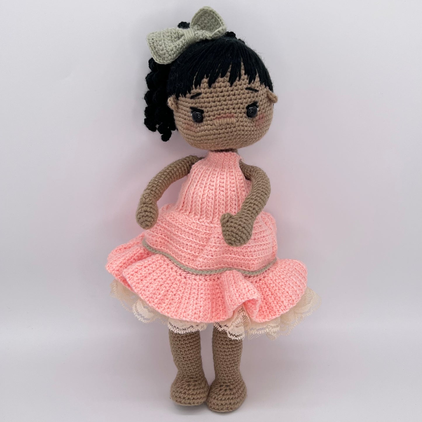 Peach Dress Doll