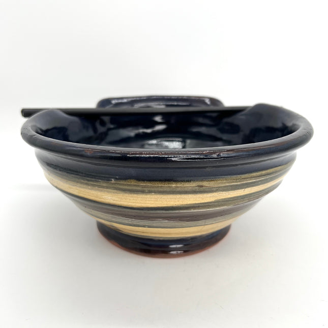 15 - Blue & Tan Ramen Bowl