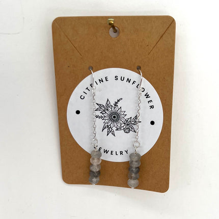 Cloudy Quartz Dangles
