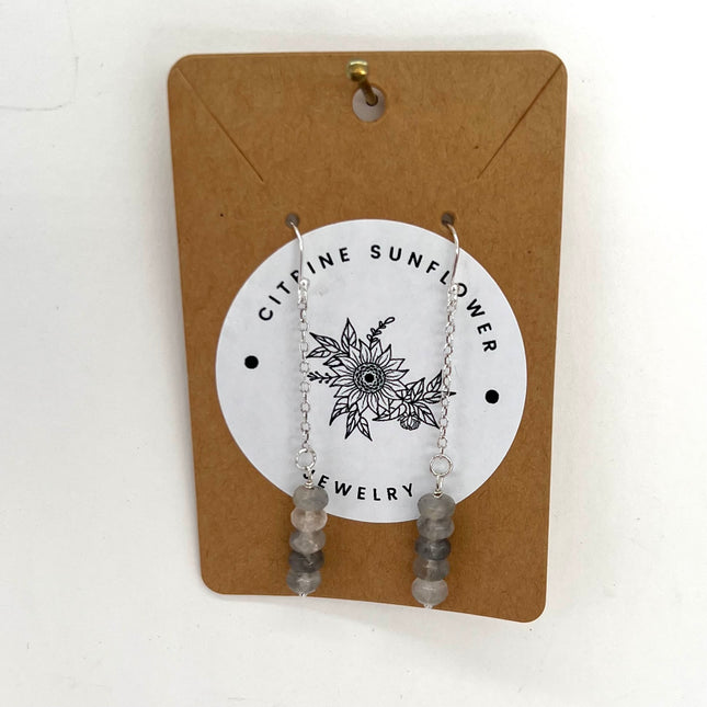 Cloudy Quartz Dangles