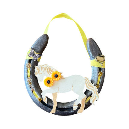Horse & Sunflowers Horse Shoe