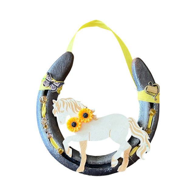 Horse & Sunflowers Horse Shoe