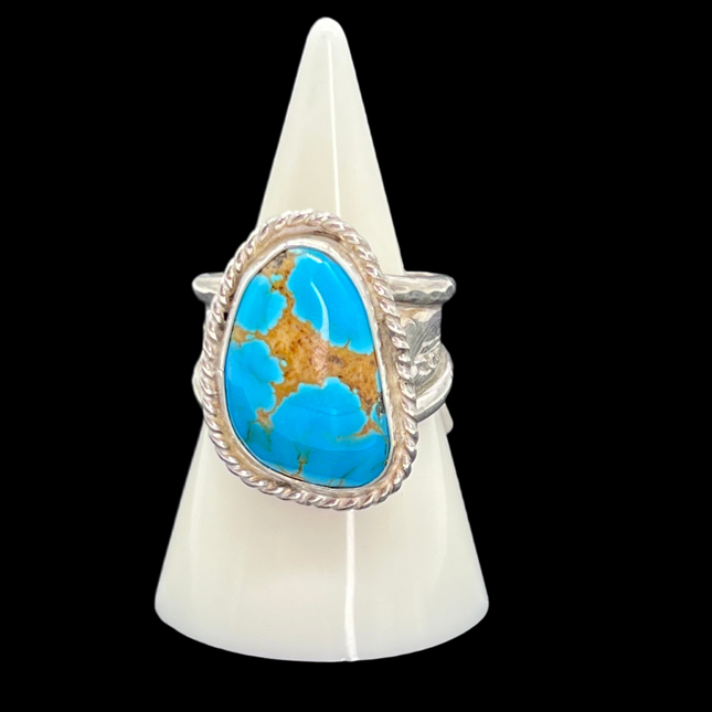 Men's Kingman Gold Turquoise Ring