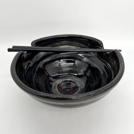 14 - Dark Blue Swirl Ramen Bowl