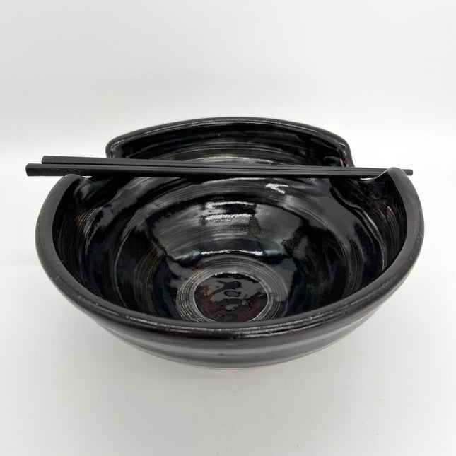 14 - Dark Blue Swirl Ramen Bowl