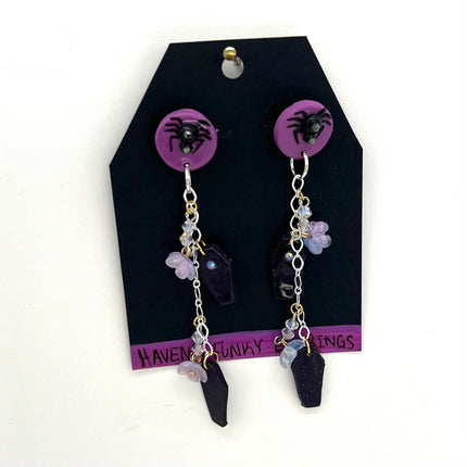 Spider & Coffin Earrings