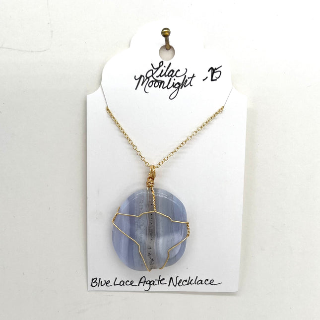 Blue Lace Agate Necklace