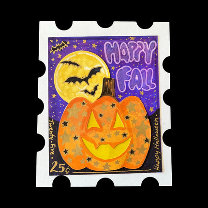Happy Fall Postage Stamp