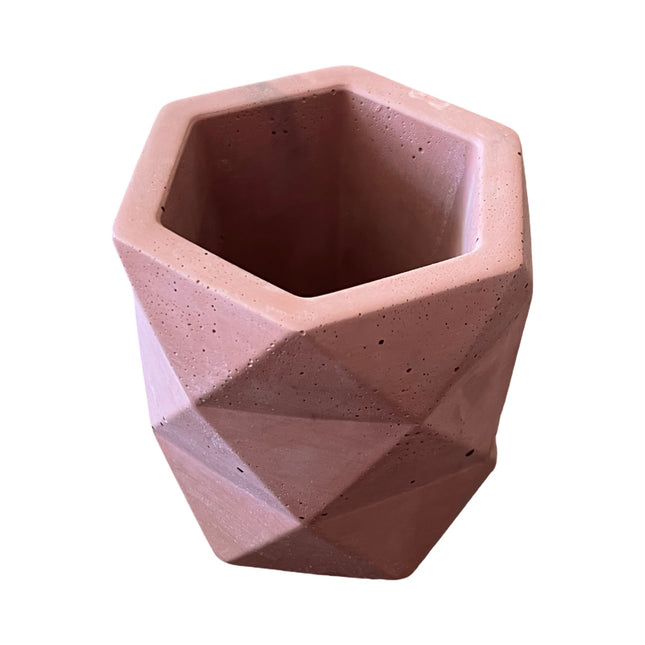Mauve Short Hex Planter