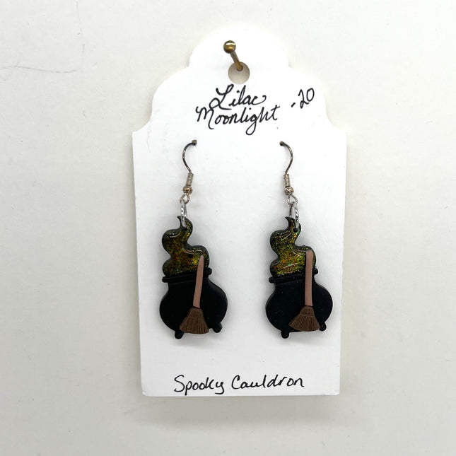 Spooky Cauldron Earrings