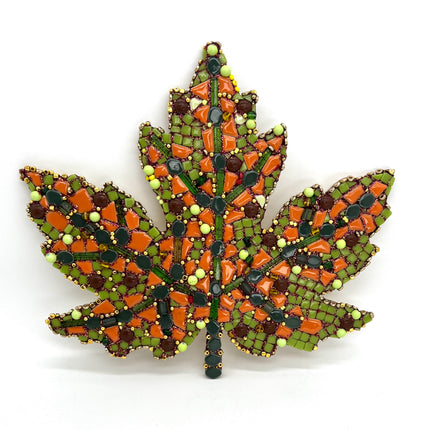 Fall Leaf Mosaic Wall Hanging