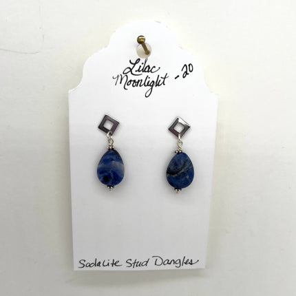 Sodalite Stud Dangles