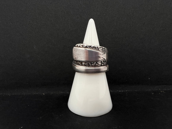 Spoon Ring Size 11.5 - Linear Floral Design