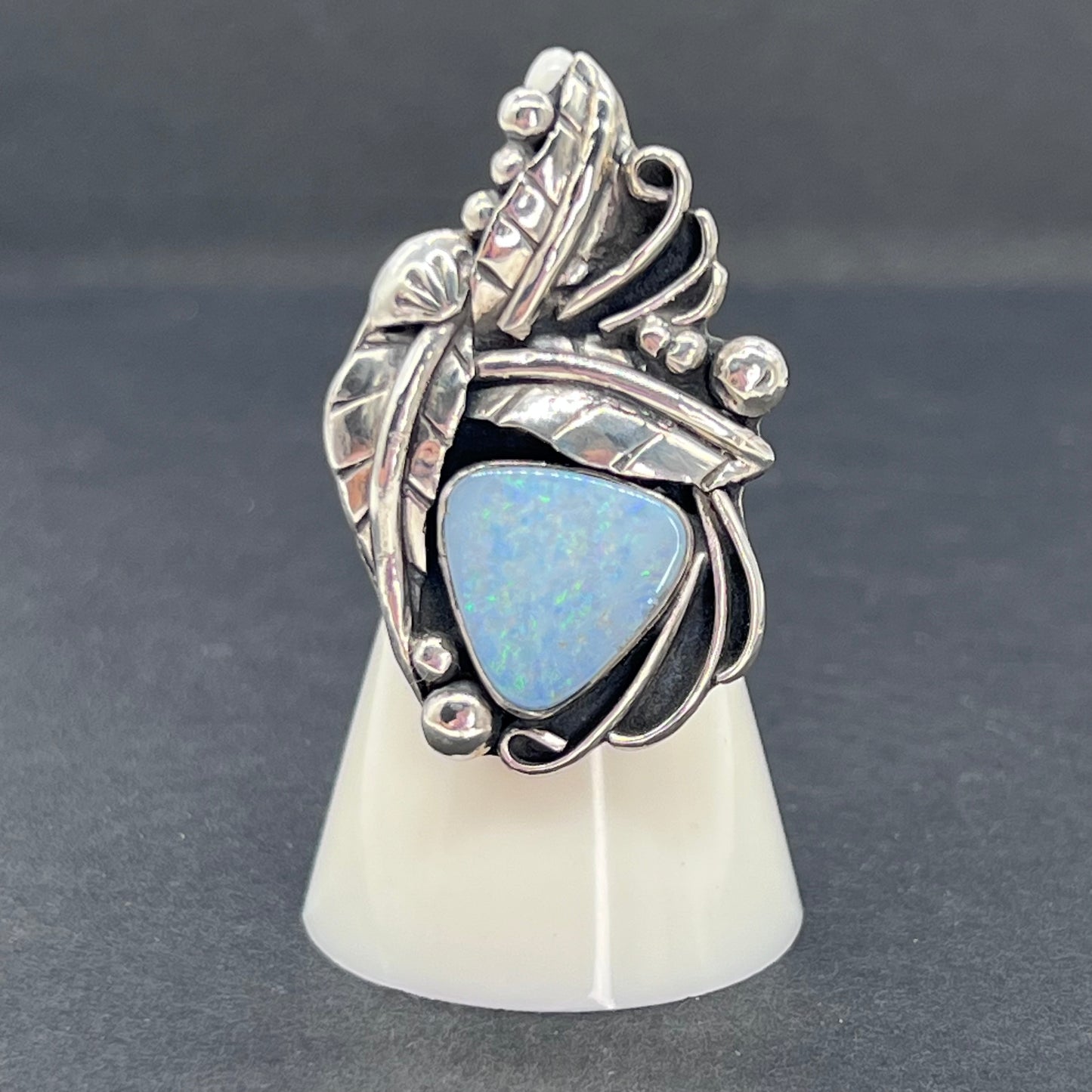 Opal Floral Ring