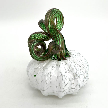White Medium Glass Pumpkin