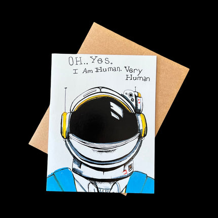 Very Human Astronaut Greeting Card
