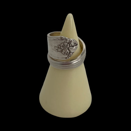 Spoon Ring Size 10 - 2 Flowers