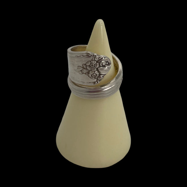 Spoon Ring Size 10 - 2 Flowers