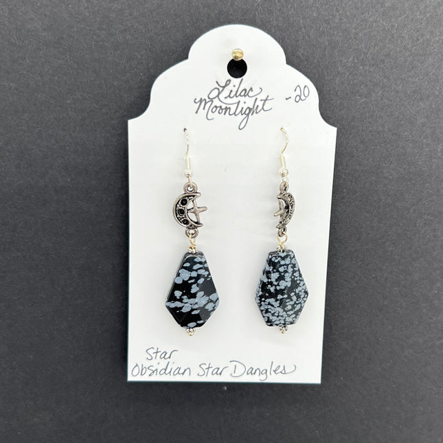 Obsidian Star Dangles