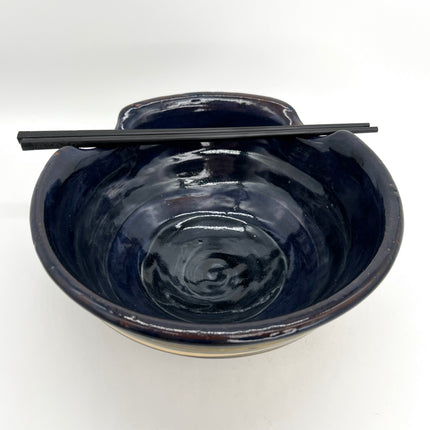 15 - Blue & Tan Ramen Bowl
