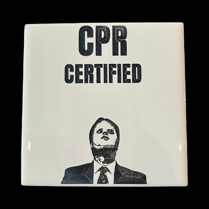 CPR Certified Ceramic Coaster
