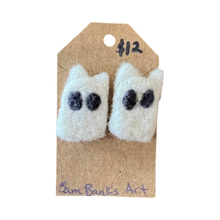 Ghost Cat Earrings