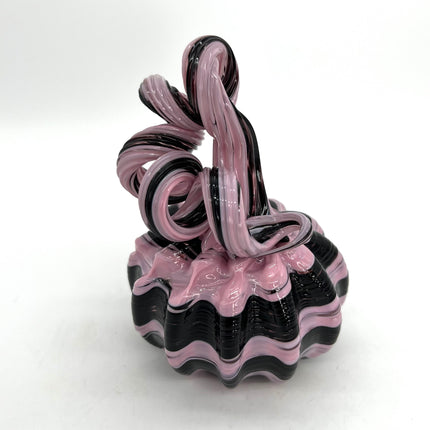 02| Black/Pink Small Glass Pumpkin