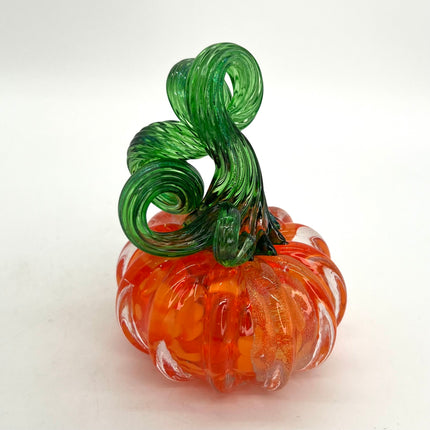 01| Orange Dichro Small Glass Pumpkin