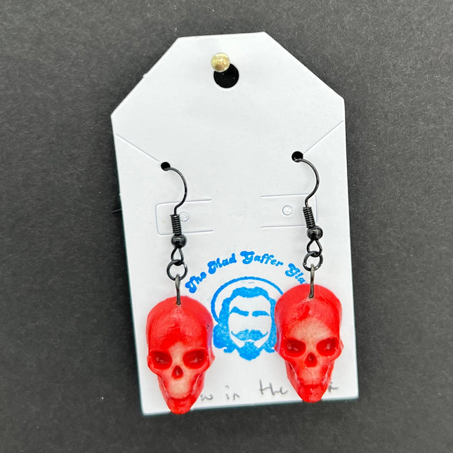 Red Skull Earrings