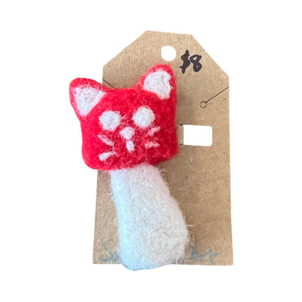 Mushroom Cat Pin
