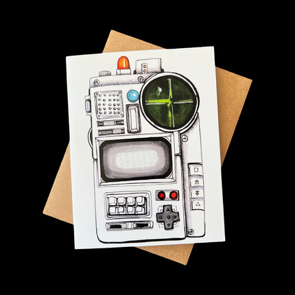 Space Age Walkman Greeting Card