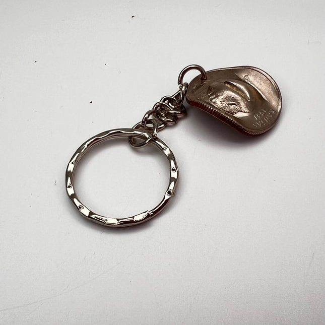 Kansas Quarter Cowboy Hat Keychain