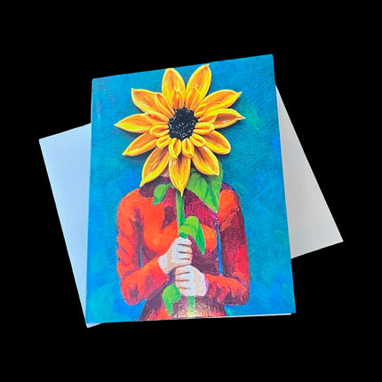 Sunflower Girl Card