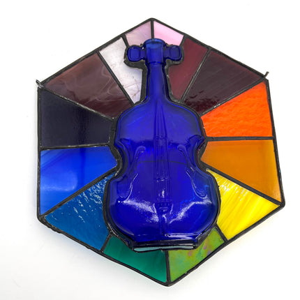 Blue Violin Suncatcher