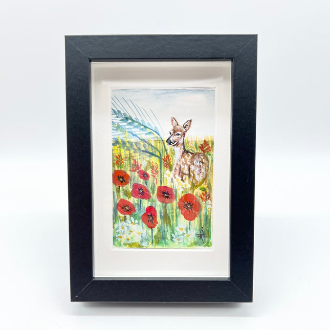 Doe in the Poppy Field