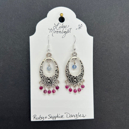 Ruby & Sapphire Dangles