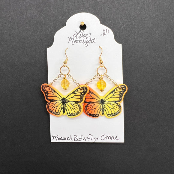 Monarch Butterfly & Citrine