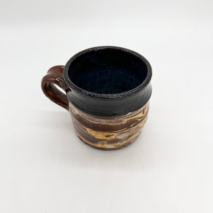 Brown Marbled Mug with Blue # 2