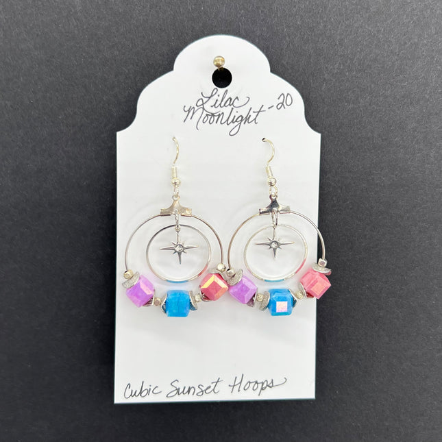 Cubic Sunset Hoops